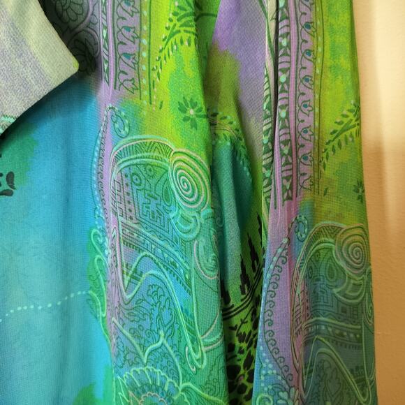 Delta Burke Floral Button Front Shirt - Picture 7 of 12